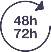 48 to 72 hours